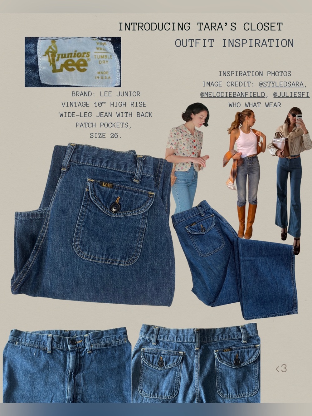 Vintage Lee highwaisted denim